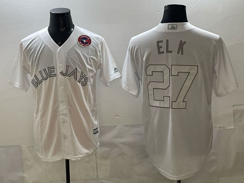 Men 2025 Toronto Blue Jays #27 El k White Game Nike MLB Jersey style 04->->